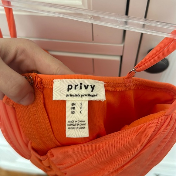 Orange Party Dress : Size S : Privy - Picture 3 of 4